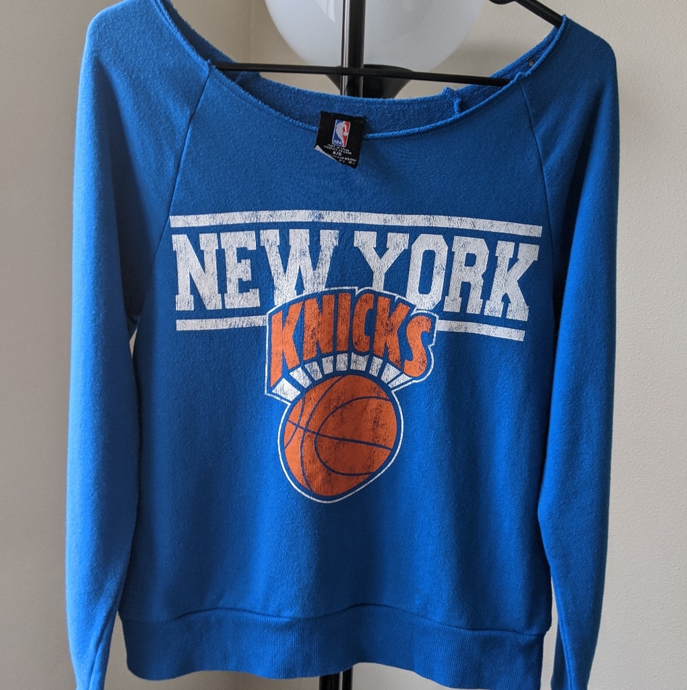Blue New York Knicks Basketball Sweater Size Small